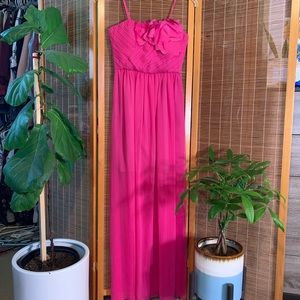 Pink floor length gown size 2
